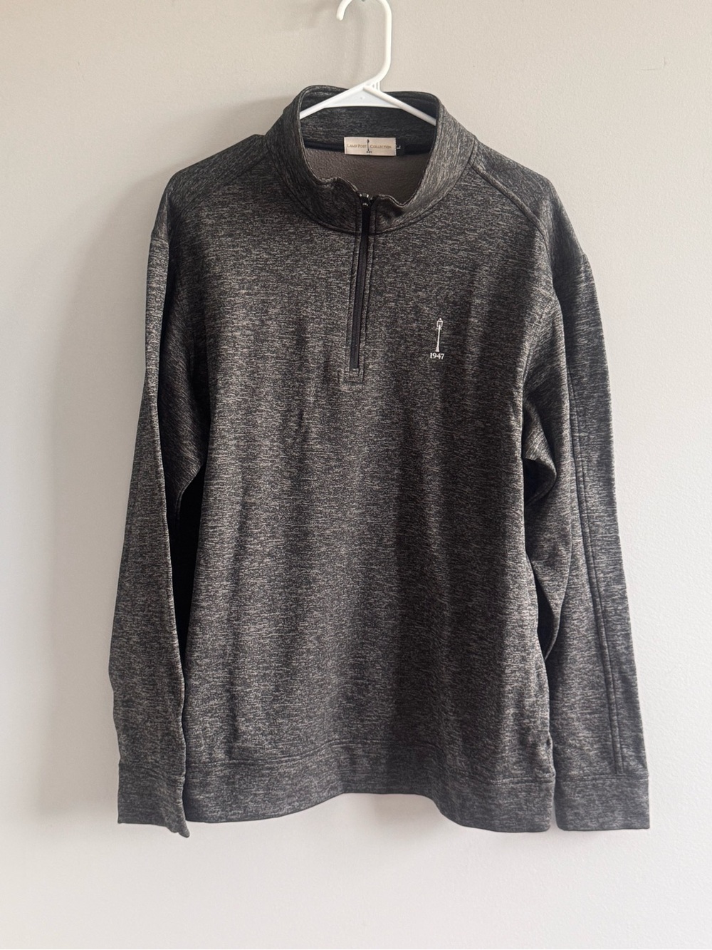 Lamp Post Collection 1947 Gray Heather‎ Quarter Zip Pullover Size L